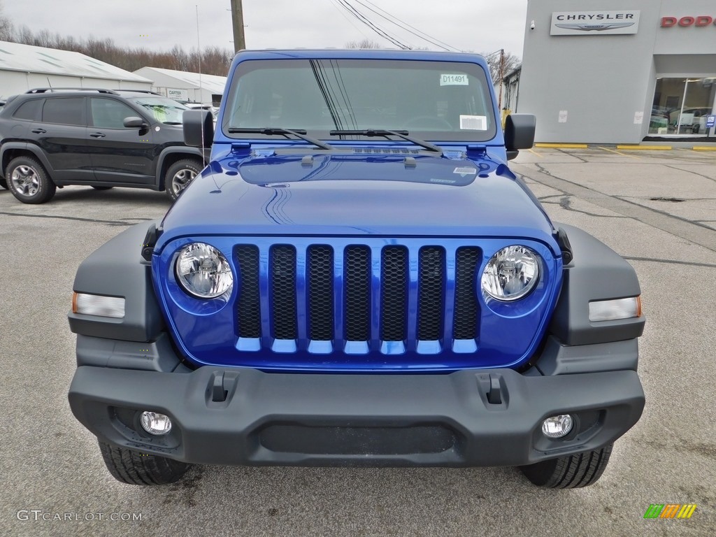 2020 Wrangler Unlimited Sport 4x4 - Ocean Blue Metallic / Black photo #4