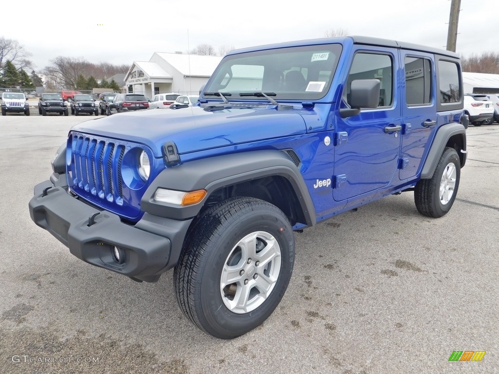 2020 Wrangler Unlimited Sport 4x4 - Ocean Blue Metallic / Black photo #5