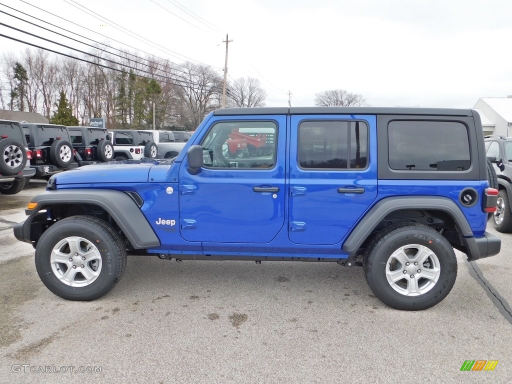 2020 Wrangler Unlimited Sport 4x4 - Ocean Blue Metallic / Black photo #6