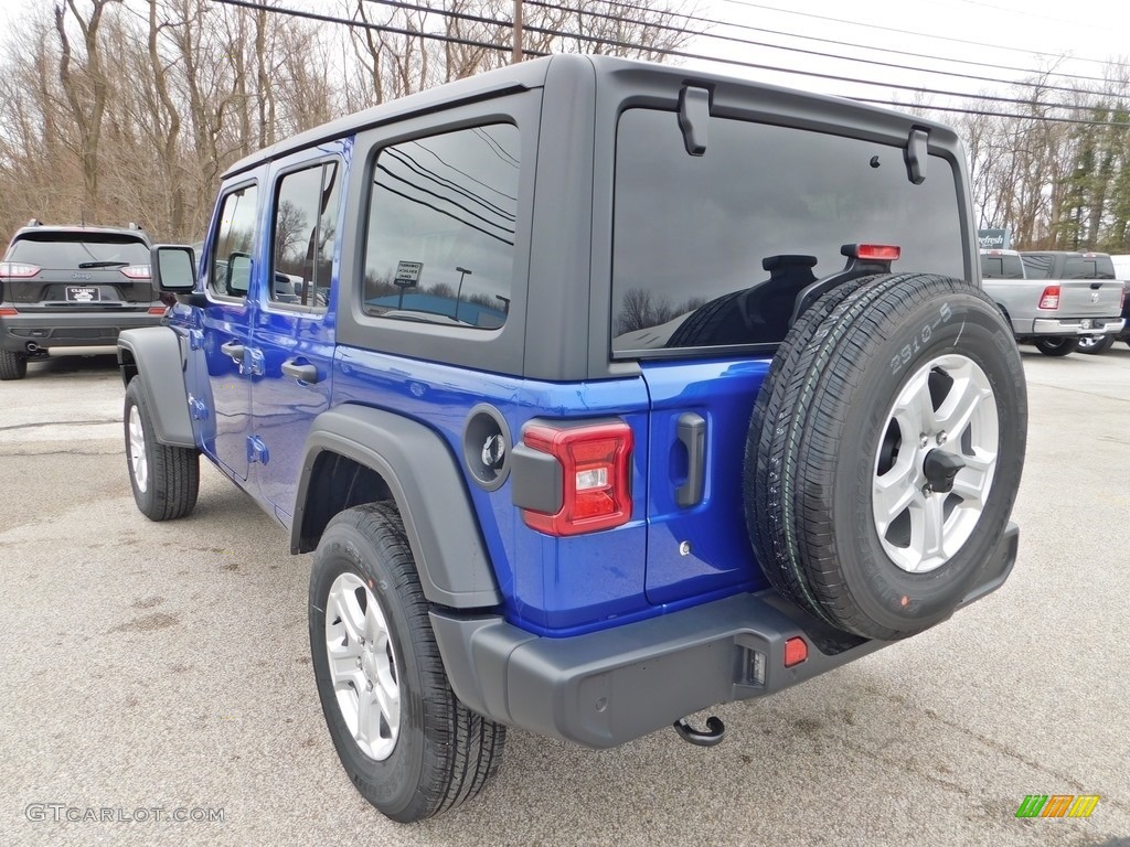 2020 Wrangler Unlimited Sport 4x4 - Ocean Blue Metallic / Black photo #7