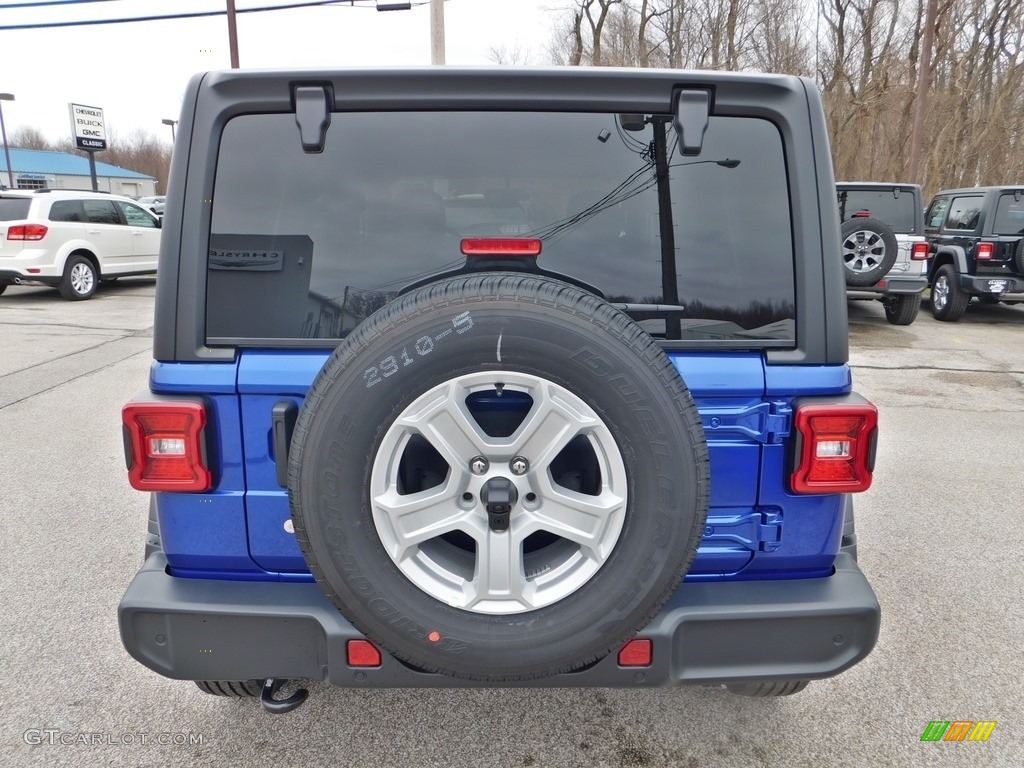 2020 Wrangler Unlimited Sport 4x4 - Ocean Blue Metallic / Black photo #8