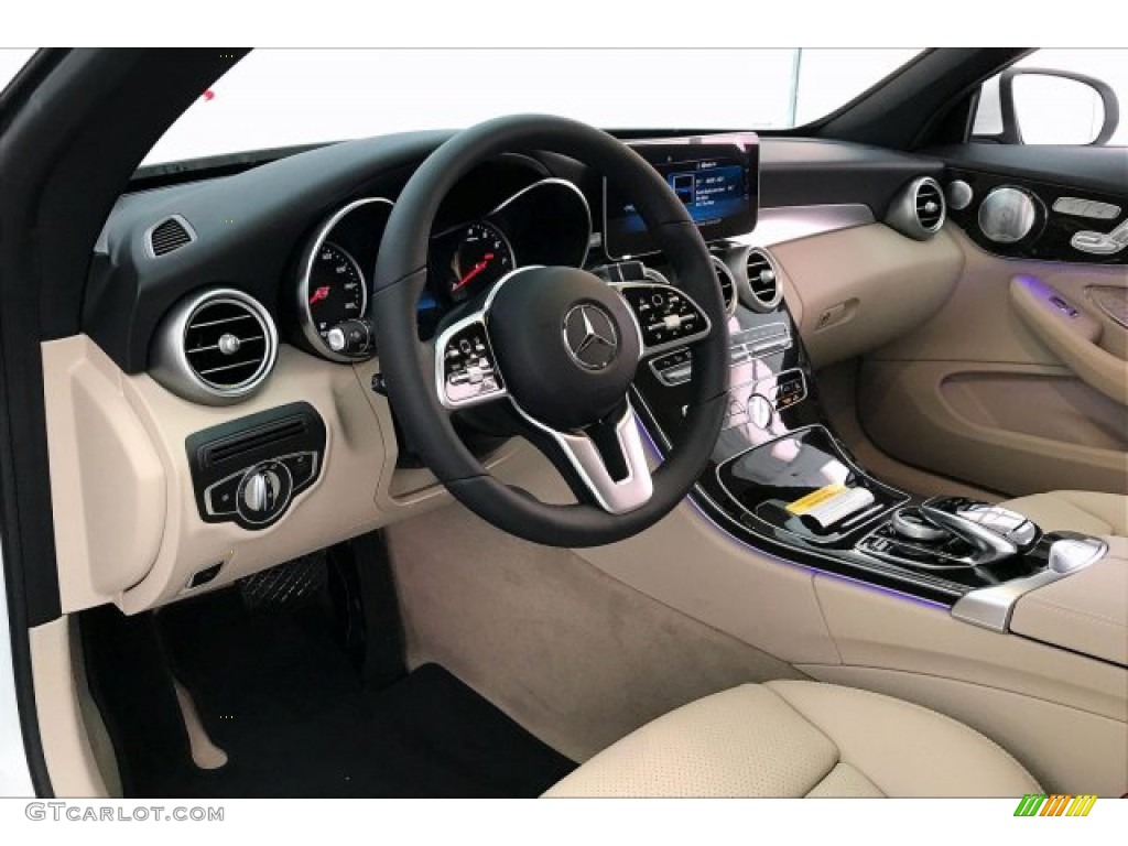 2020 Mercedes-Benz C 300 Cabriolet Silk Beige/Black Dashboard Photo #137708227