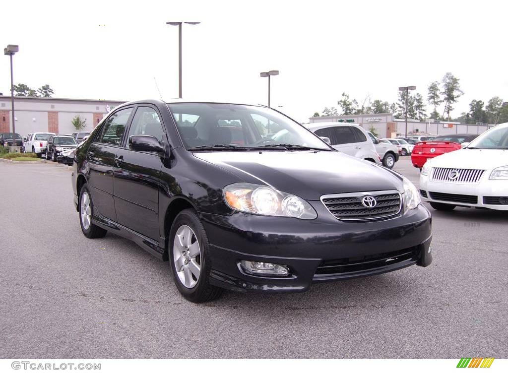 2006 Corolla S - Black Sand Pearl / Dark Charcoal photo #1