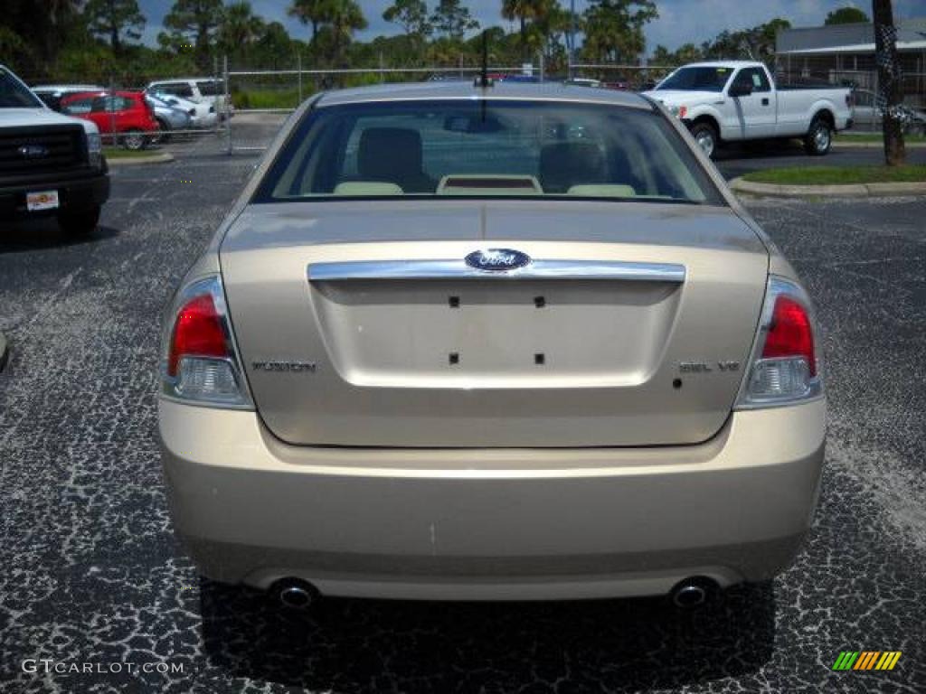 2008 Fusion SEL V6 - Dune Pearl Metallic / Camel photo #4