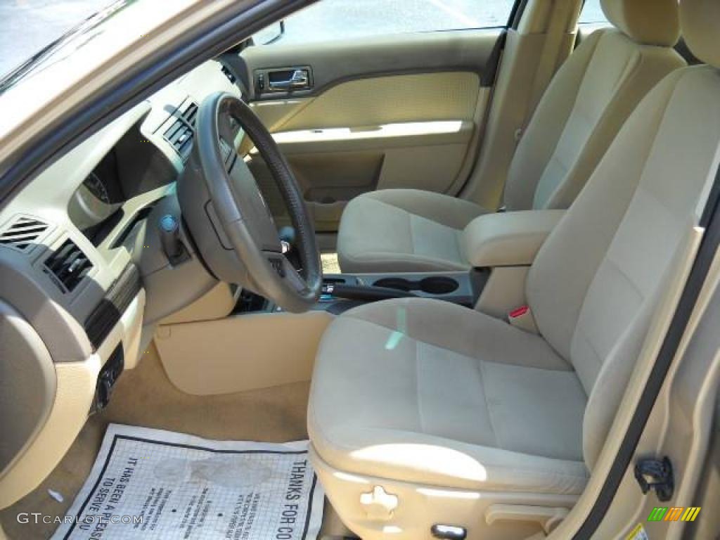 2008 Fusion SEL V6 - Dune Pearl Metallic / Camel photo #6