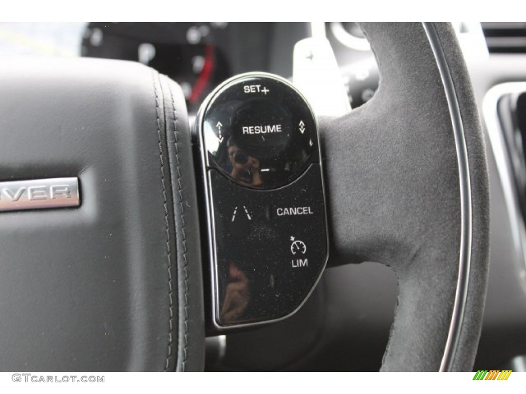 2020 Land Rover Range Rover Sport HST Ebony/Ebony Steering Wheel Photo #137716086