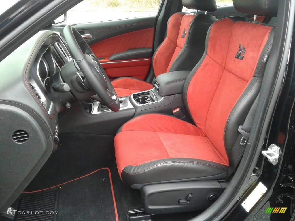 Black/Ruby Red Interior 2020 Dodge Charger Scat Pack Photo #137719095
