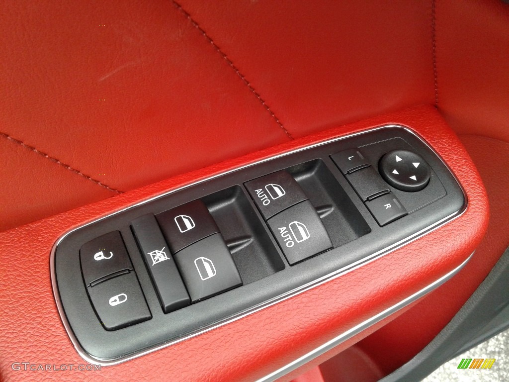 2020 Dodge Charger Scat Pack Black/Ruby Red Door Panel Photo #137719116