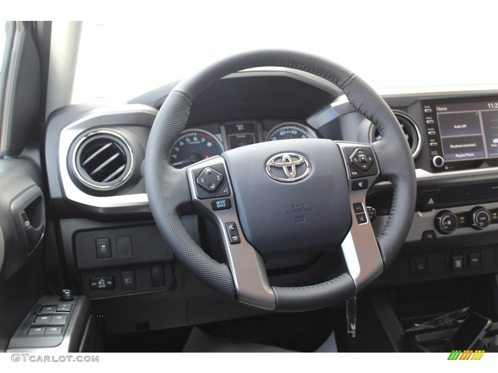 2020 Toyota Tacoma SR5 Double Cab Cement Steering Wheel Photo #137724484