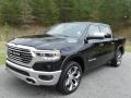 2020 Diamond Black Crystal Pearl Ram 1500 Longhorn Crew Cab 4x4  photo #2