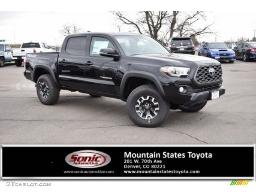 2020 Tacoma TRD Off Road Double Cab 4x4 - Midnight Black Metallic / Cement photo #1