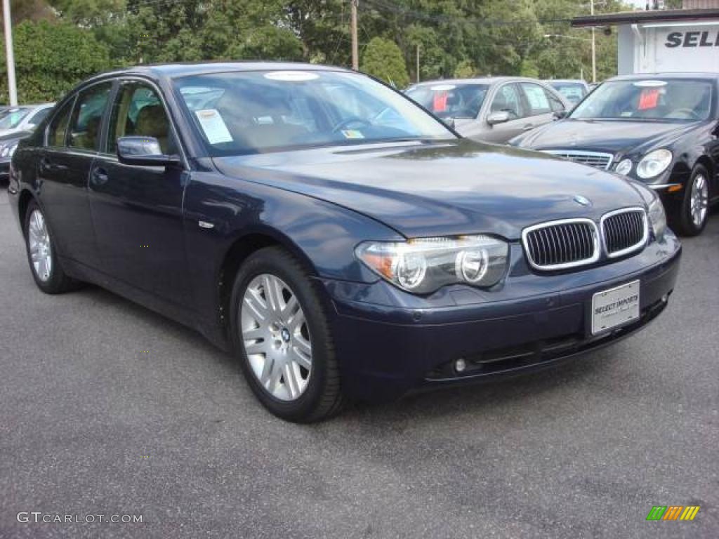 2002 7 Series 745i Sedan - Toledo Blue Metallic / Natural Brown photo #6
