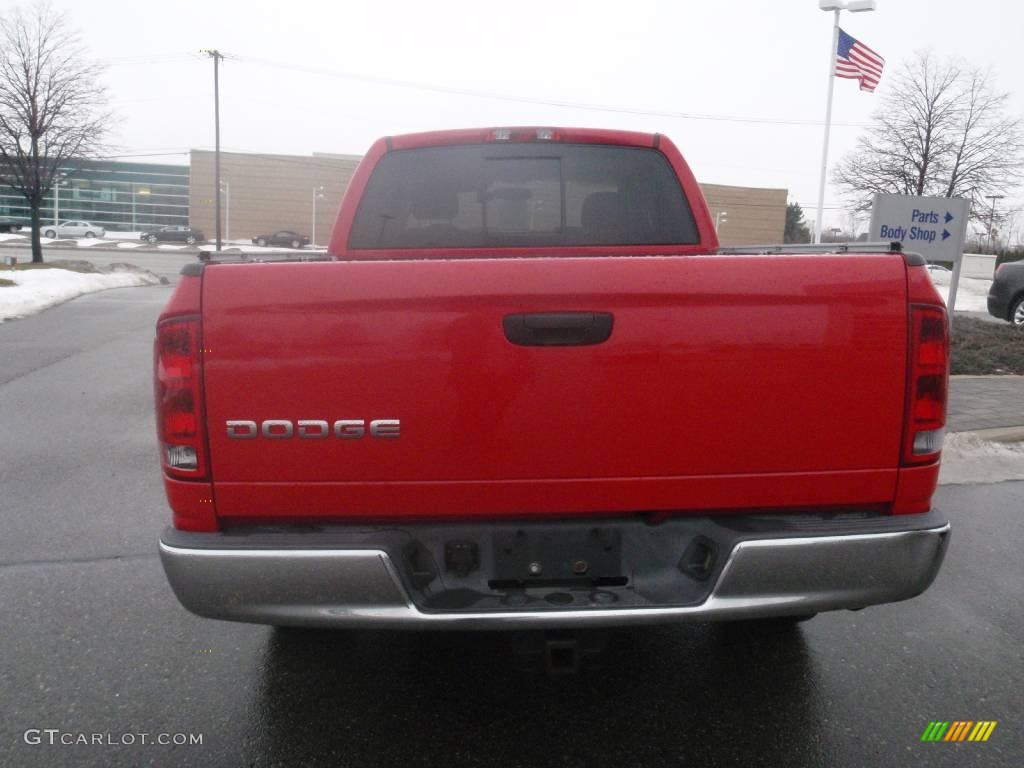 2002 Ram 1500 ST Quad Cab - Flame Red / Taupe photo #4
