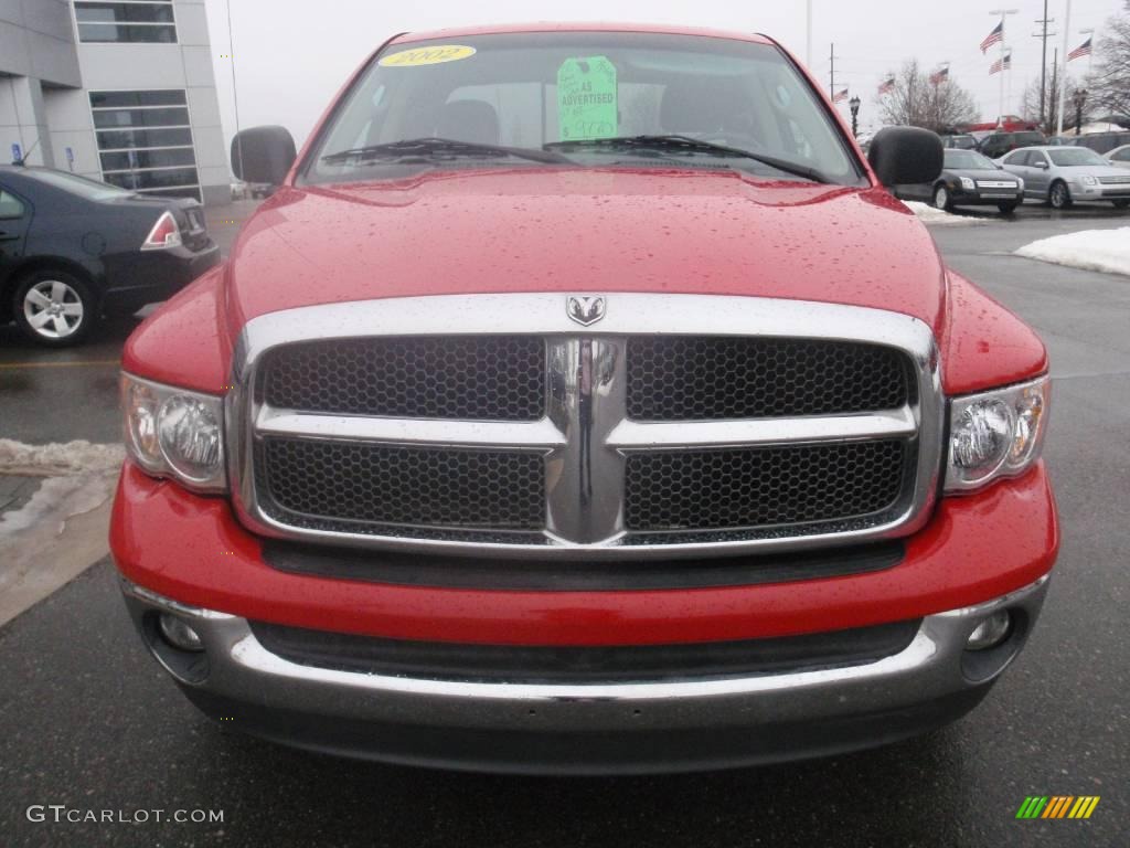 2002 Ram 1500 ST Quad Cab - Flame Red / Taupe photo #8