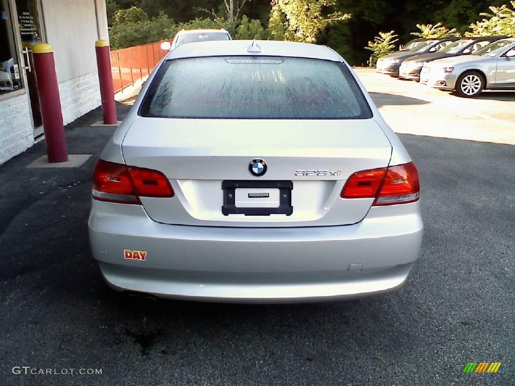 2007 3 Series 328xi Coupe - Titanium Silver Metallic / Coral Red/Black photo #6
