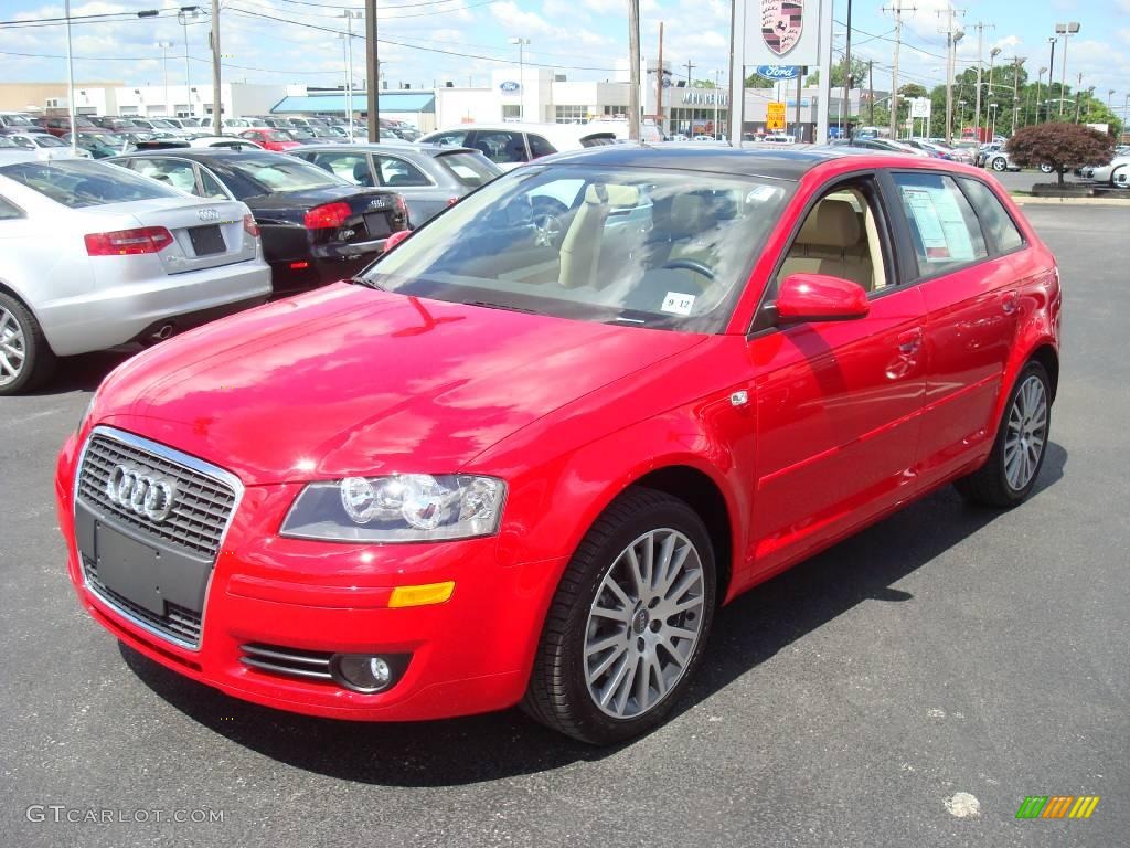 2008 A3 2.0T - Brilliant Red / Beige photo #1