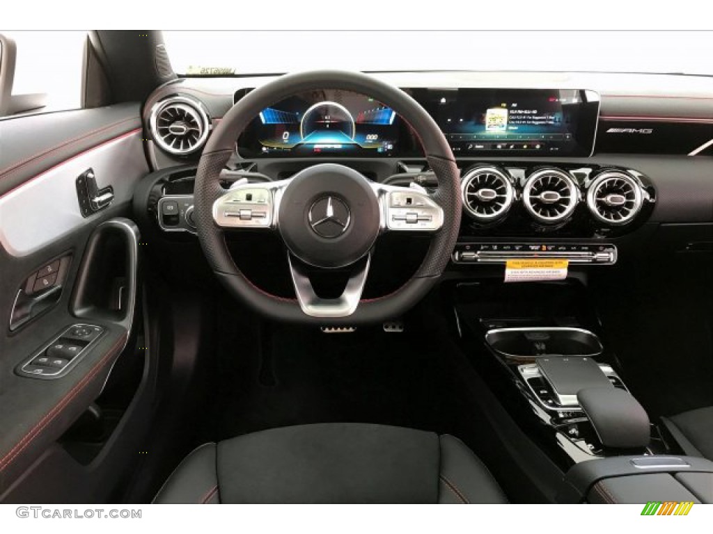 2020 Mercedes-Benz CLA AMG 35 Coupe Black Dinamica w/Red stitching Dashboard Photo #137773832