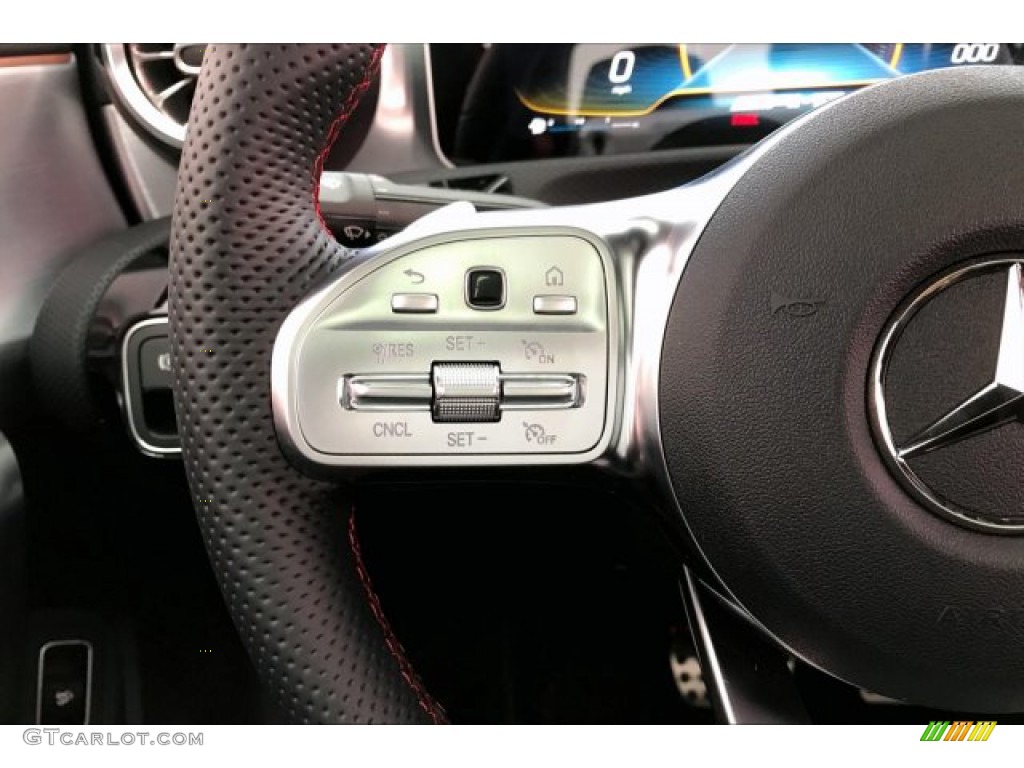 2020 Mercedes-Benz CLA AMG 35 Coupe Black Dinamica w/Red stitching Steering Wheel Photo #137774072