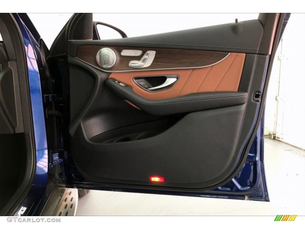 2020 Mercedes-Benz GLC AMG 43 4Matic AMG Saddle Brown/Black Door Panel Photo #137774756