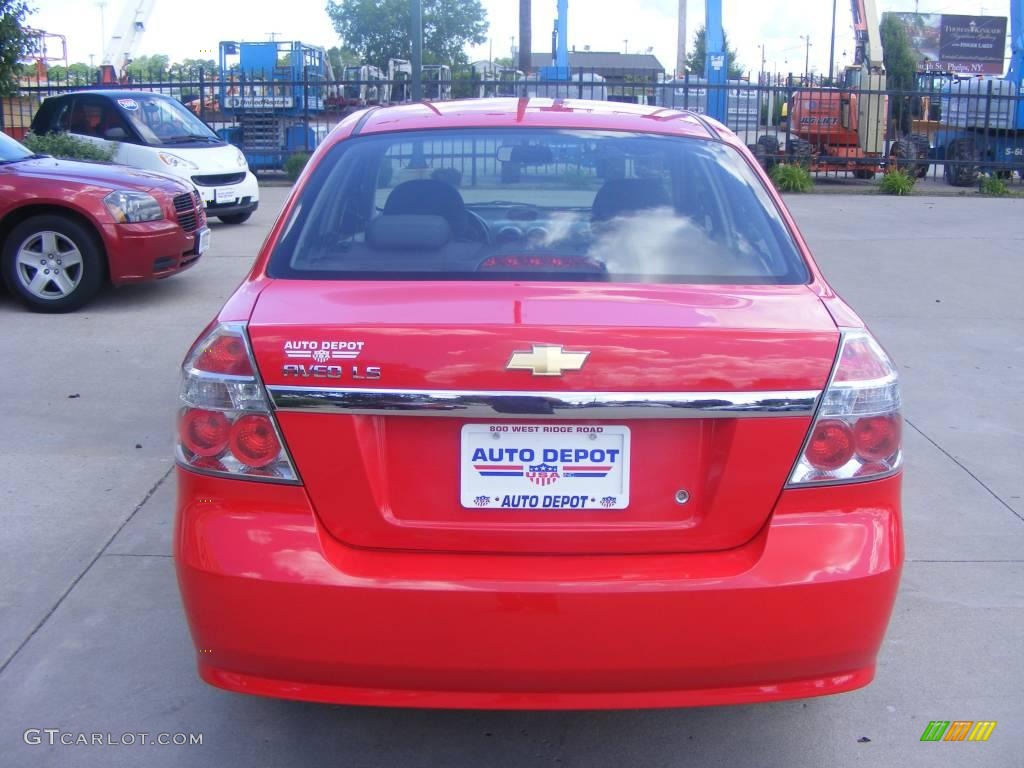 2007 Aveo LS Sedan - Sport Red / Charcoal Black photo #6