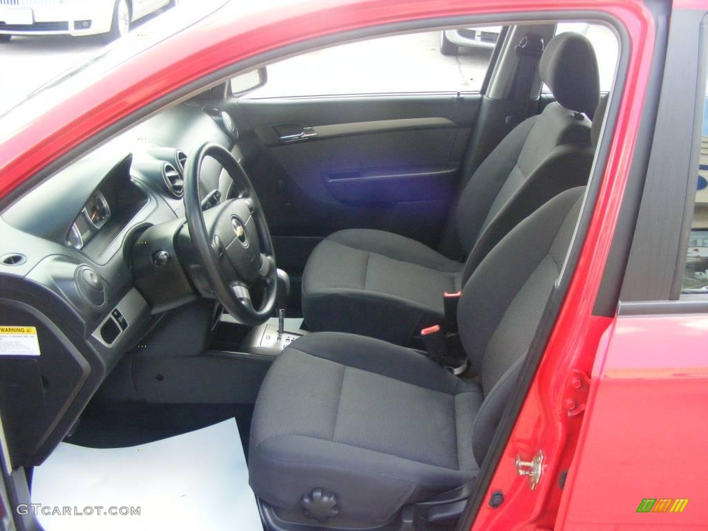 2007 Aveo LS Sedan - Sport Red / Charcoal Black photo #7
