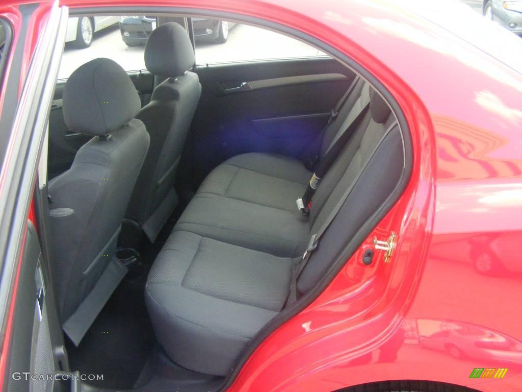 2007 Aveo LS Sedan - Sport Red / Charcoal Black photo #11