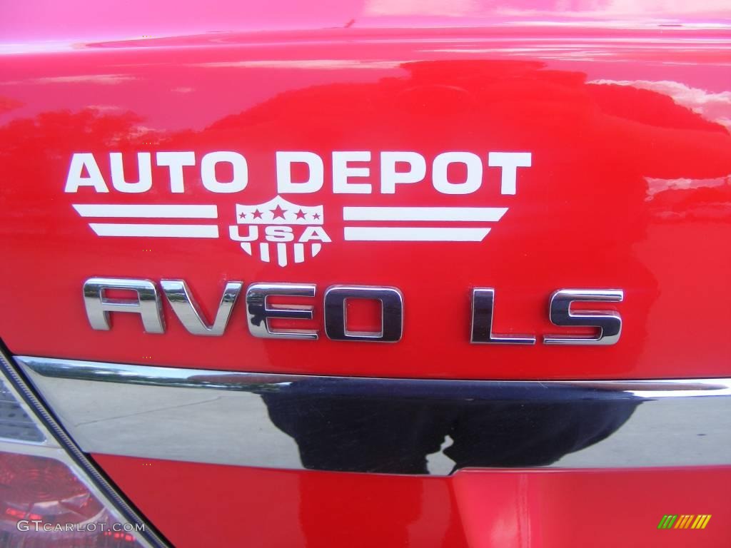 2007 Aveo LS Sedan - Sport Red / Charcoal Black photo #12