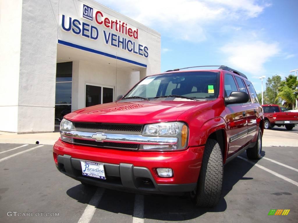 2002 TrailBlazer EXT LT 4x4 - Victory Red / Dark Pewter photo #1