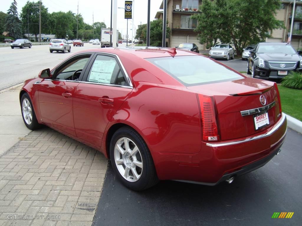 2009 CTS 4 AWD Sedan - Crystal Red / Cashmere/Cocoa photo #6