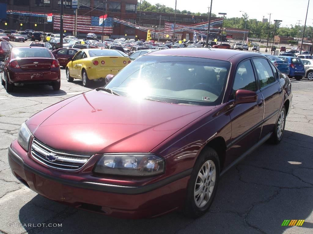 2002 Impala  - Dark Carmine Red Metallic / Medium Gray photo #16