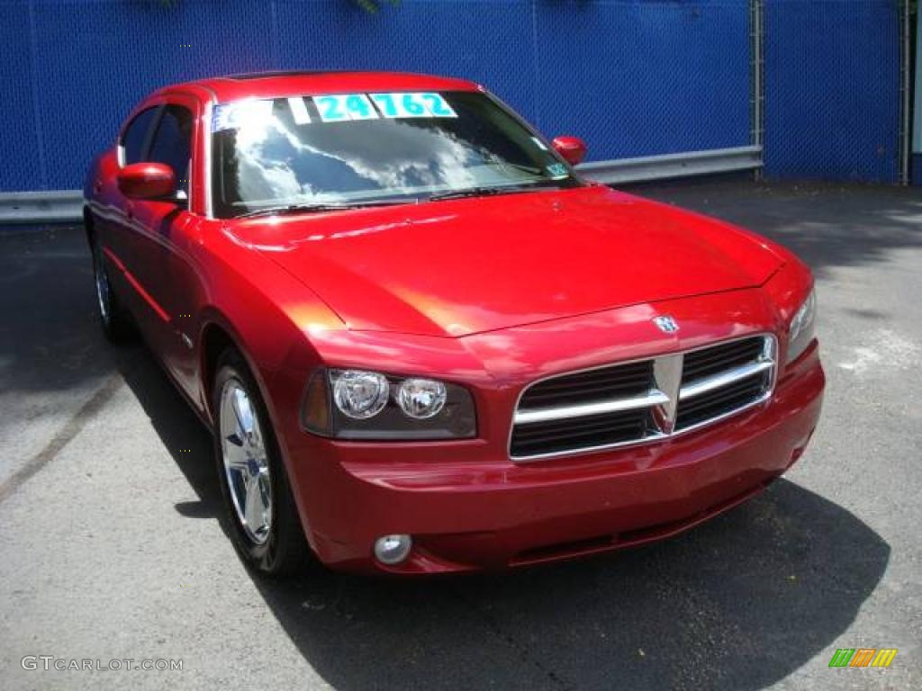 2007 Charger R/T - Inferno Red Crystal Pearl / Dark Slate Gray/Light Slate Gray photo #6