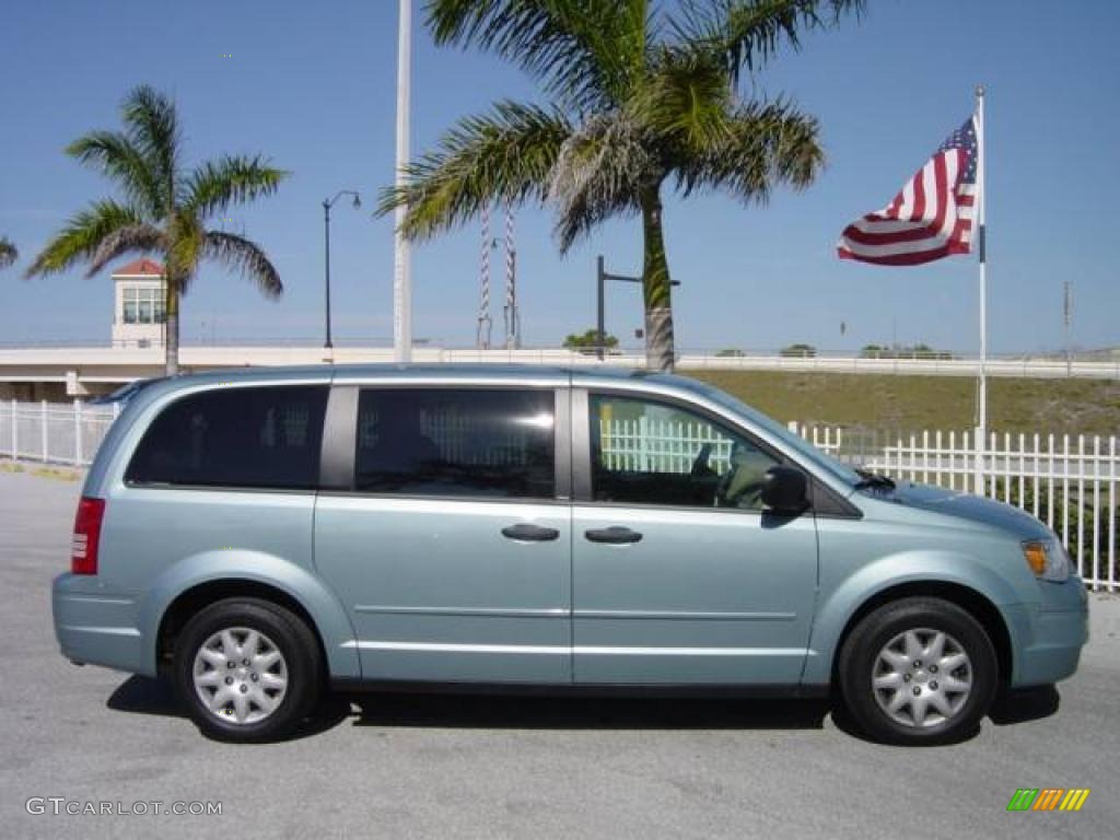 2008 Town & Country LX - Clearwater Blue Pearlcoat / Medium Slate Gray/Light Shale photo #7