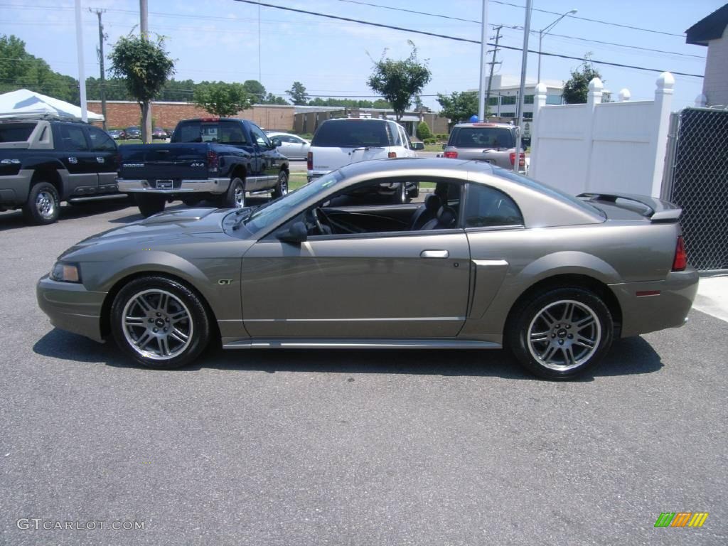2002 Mustang GT Coupe - Mineral Grey Metallic / Dark Charcoal photo #3