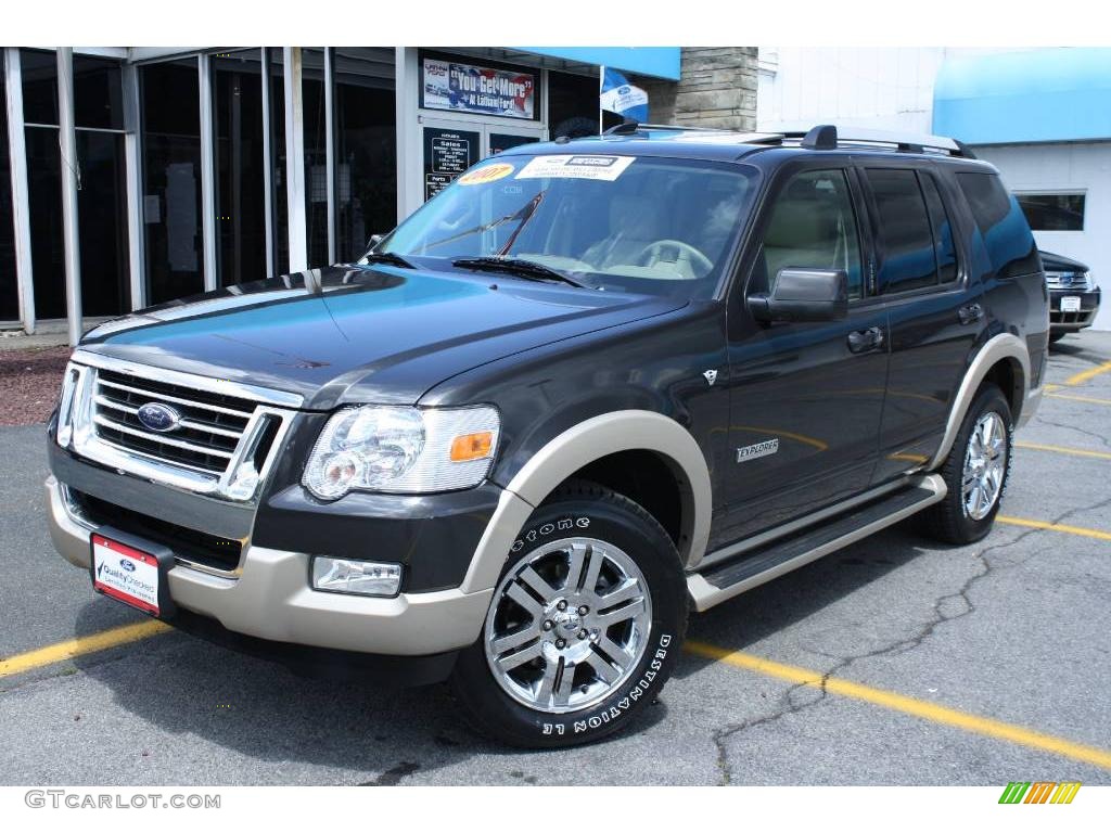 2007 Explorer Eddie Bauer 4x4 - Carbon Metallic / Camel photo #1