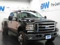 2007 Black Ford F350 Super Duty Lariat Crew Cab 4x4 Dually  photo #1