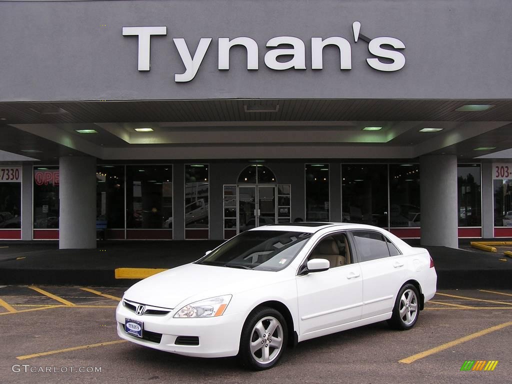 2006 Accord EX V6 Sedan - Taffeta White / Ivory photo #1