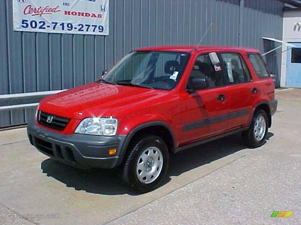 2001 CR-V LX 4WD - Milano Red / Dark Gray photo #2