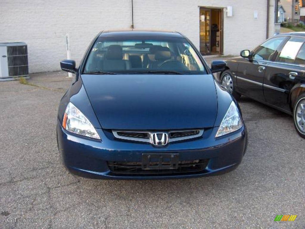 2003 Accord EX V6 Sedan - Eternal Blue Pearl / Gray photo #4