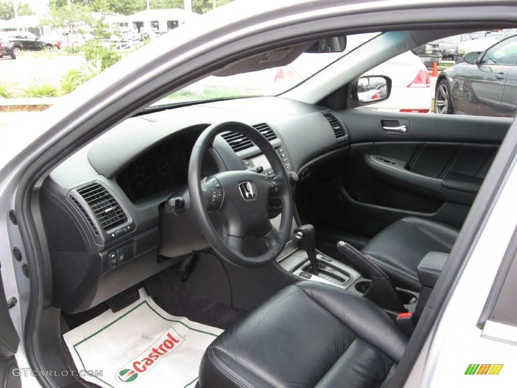 2004 Accord EX V6 Sedan - Satin Silver Metallic / Black photo #12