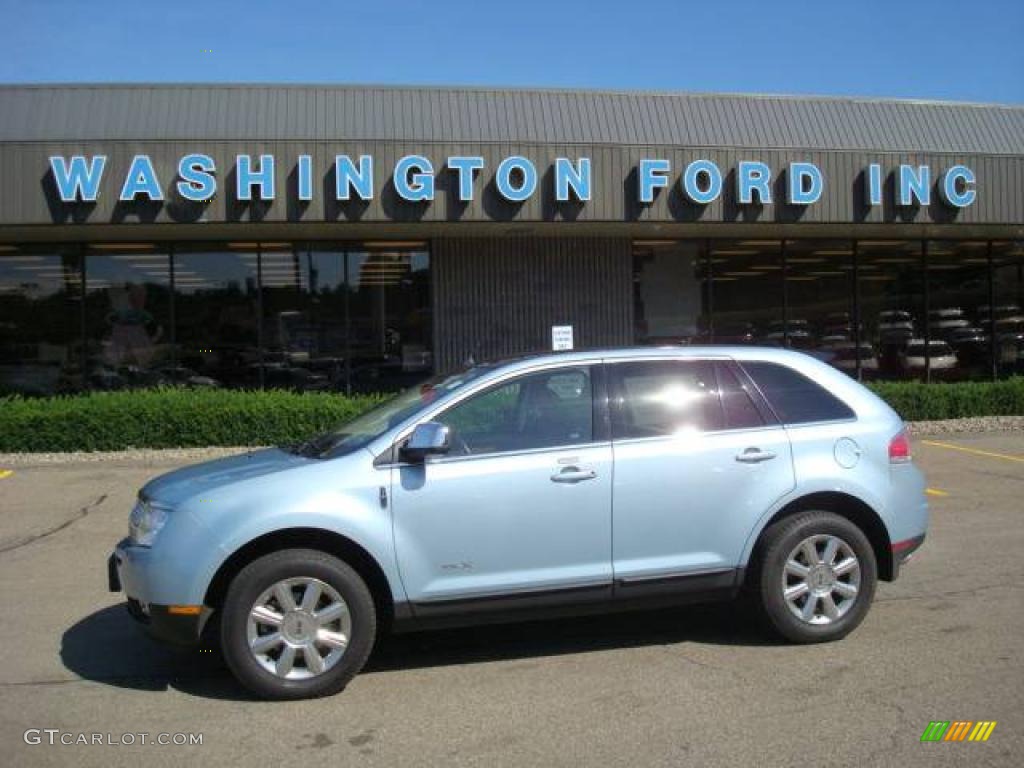 2008 MKX AWD - Light Ice Blue Metallic / Charcoal Black photo #1