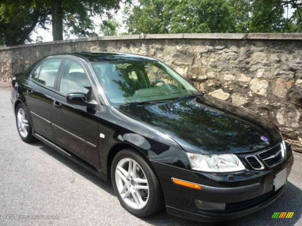 2007 9-3 2.0T Sport Sedan - Black / Black/Gray photo #1