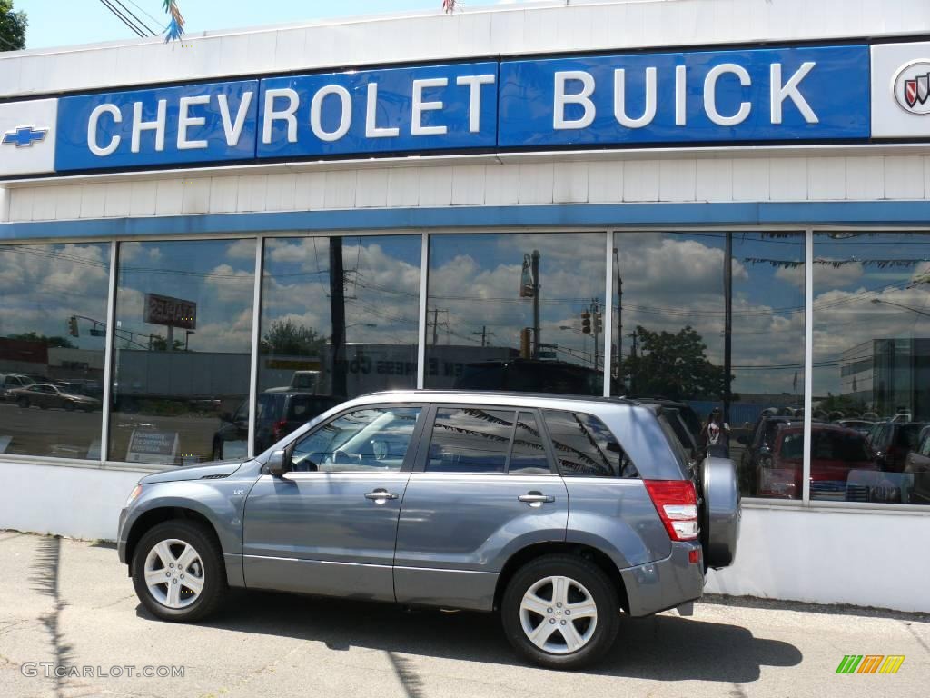 2008 Grand Vitara Luxury - Azure Grey Metallic / Black photo #1