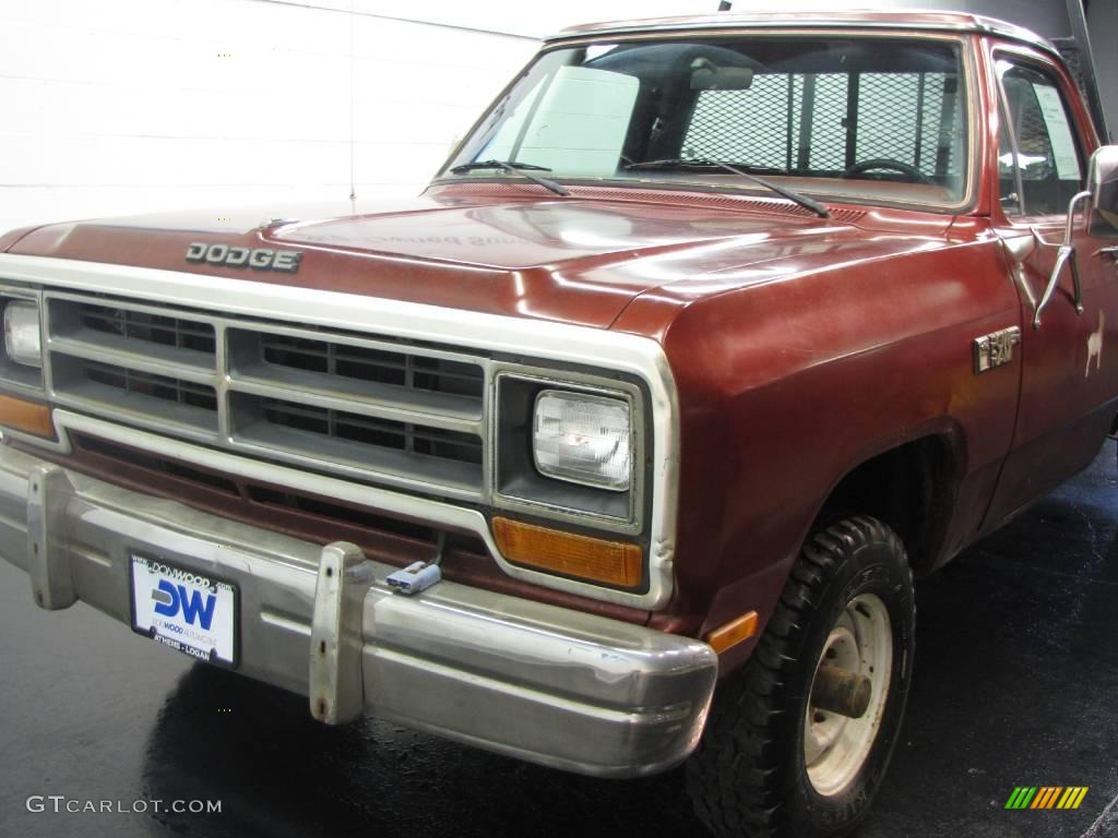 1986 Ram Truck W150 Power Ram Regular Cab 4x4 - Canyon Red Metallic / Dark Red photo #2