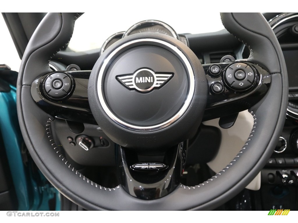 2019 Mini Convertible Cooper S Satellite Grey Lounge Leather Steering Wheel Photo #138170902