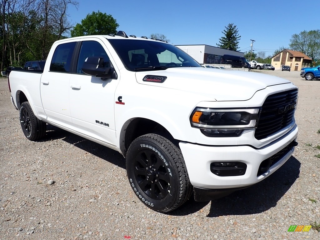 Bright White 2020 Ram 3500 Laramie Crew Cab 4x4 Exterior Photo #138180615