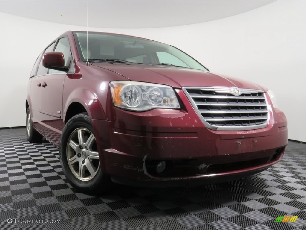 2008 Town & Country Touring - Inferno Red Crystal Pearlcoat / Medium Slate Gray/Light Shale photo #1