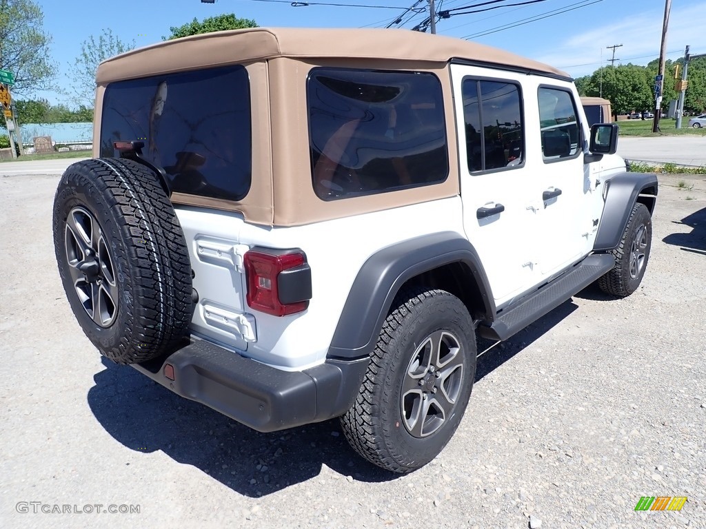 2020 Wrangler Unlimited Sport 4x4 - Bright White / Heritage Tan/Black photo #6