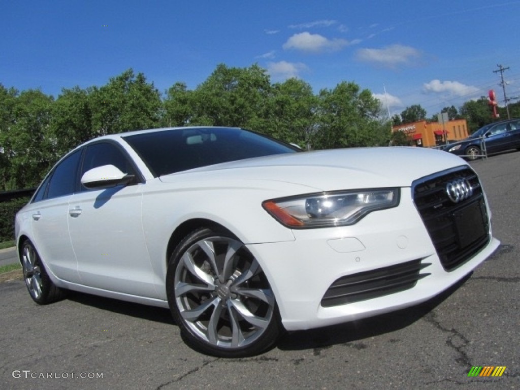 2015 A6 2.0T Premium Plus quattro Sedan - Ibis White / Nougat Brown photo #1