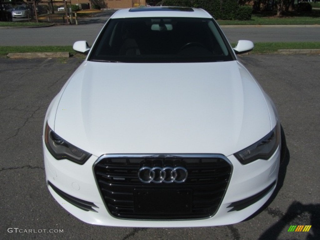 2015 A6 2.0T Premium Plus quattro Sedan - Ibis White / Nougat Brown photo #5
