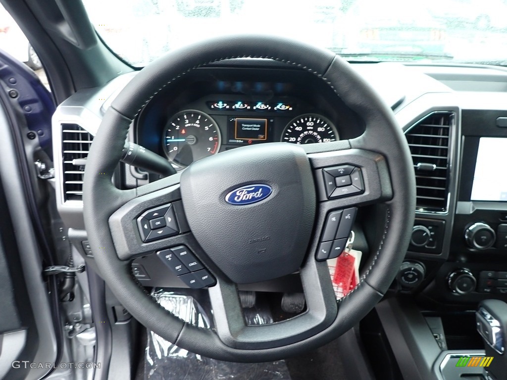 2020 Ford F150 XLT SuperCrew 4x4 Black Steering Wheel Photo #138185397